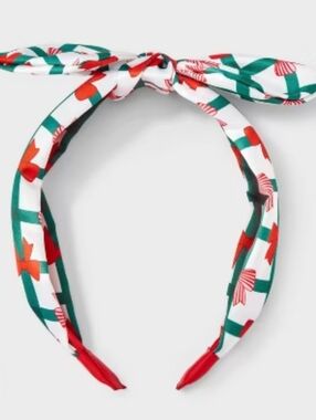 Festive Christmas Plaid Bow Headband